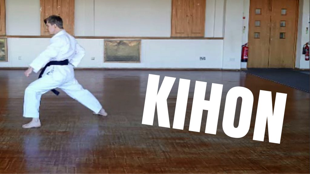 Karate Teacher James Edwards Blackbelt doing Kihon