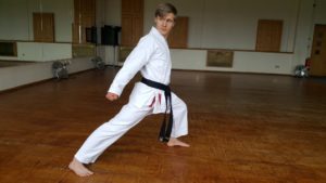 EmpoweringPT Karate Teacher James Edwards showing Gedan Barai